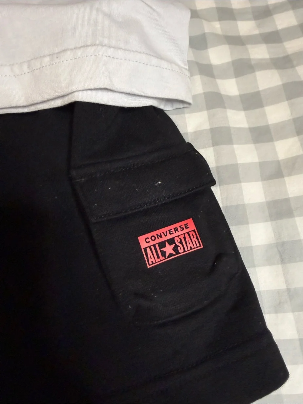 Converse Black & White Kids Tee & Skort with Pink Logo